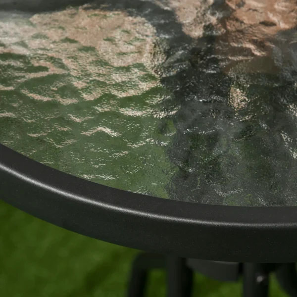 Tuin bistroset voor 2 personen, tuinmeubel set met 1 tafel en 2 opvouwbare stoelen, tuinset van staal in grijs 9