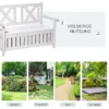 Tuinbank 2 zits met opbergruimte van dennenhout 115 x 61 x 85 cm, hoge rugleuning & armleuning, weerbestendig voor tuin balkon hof 8
