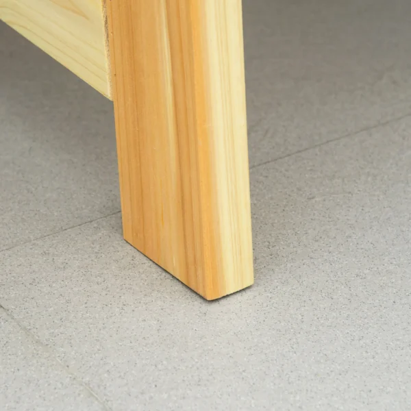 Tuinbank 2 zits parkbank van hout tot 220 kg, terrasbank met rugleuning, massief hout 116 x 56 x 80 cm, robuuste tuinmeubelen 10