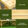 Tuinbank 2 zits parkbank van hout tot 220 kg, terrasbank met rugleuning, massief hout 116 x 56 x 80 cm, robuuste tuinmeubelen 7