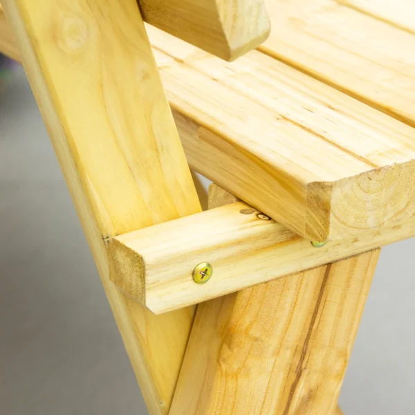 Tuinbank 2 zits parkbank van hout tot 220 kg, terrasbank met rugleuning, massief hout 116 x 56 x 80 cm, robuuste tuinmeubelen 8
