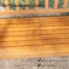 Tuinbank 3 zits bank tafel armleuning houten bank tot 280kg balkon terras lichtbruin 153x56x91cm 6