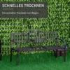 Tuinbank met uitschuifbare tafel voor 2 3 personen, metalen parkbank, zitbank terrasbank tuinmeubilair zwart 150x58,5x90cm 7