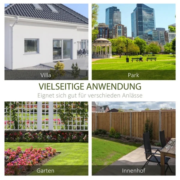 Tuinbank metaal weerbestendig 2 zits tot 220 kg belastbaar parkbank met rugleuning 113 cm x 58 cm x 98 cm zwart 7