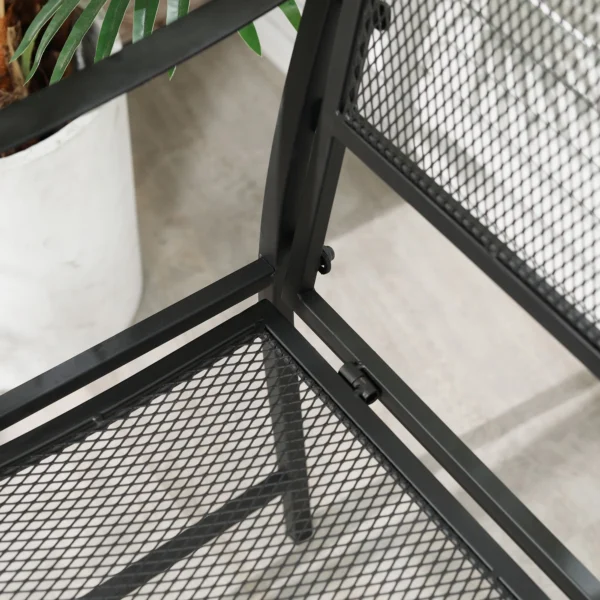 Tuinbank metaal weerbestendig 2 zits tot 220 kg belastbaar parkbank met rugleuning 113 cm x 58 cm x 98 cm zwart 8