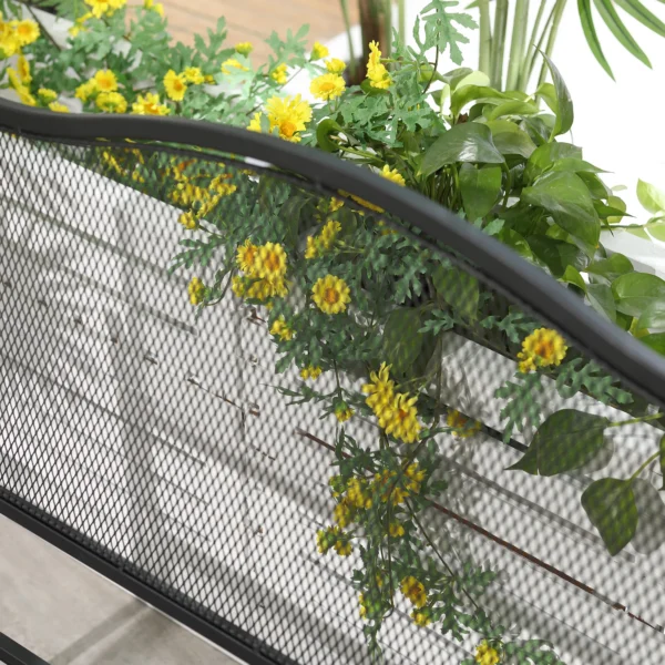 Tuinbank metaal weerbestendig 2 zits tot 220 kg belastbaar parkbank met rugleuning 113 cm x 58 cm x 98 cm zwart 9
