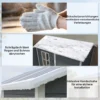 Tuinhuis 2,1m², waterdicht tuinhuisje met bodem schuurdak, 131x186x198/172 cm, gereedschapsschuur met afsluitbare deur, venster fietsgarage, tuinkast van aluminium, voor achtertuin, tuin, grijs 9