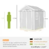 Tuinhuis 2,4m², waterdicht tuinhuis met vloer en lessenaarsdak, 182x151x219/181 cm, tuinschuur met afsluitbare deur, venster fietsgarage, tuinkast van aluminium, voor achtertuin, tuin, grijs 4