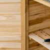 Tuinkast, planttafel met onderkast, hout, gereedschapskast met 2 planken, gereedschapsschuur, tuinschuur, natuur 8