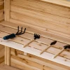 Tuinkast, planttafel met onderkast, hout, gereedschapskast met 2 planken, gereedschapsschuur, tuinschuur, natuur 9