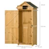 Tuinkast tuinhuis gereedschapshuis gereedschapsschuur met planken asfaltdak venster hout geel+groen 77 x 54,2 x 179 cm 4