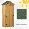 Tuinkast tuinhuis gereedschapshuis gereedschapsschuur met planken asfaltdak venster hout geel+groen 77 x 54,2 x 179 cm 6