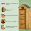 Tuinkast tuinhuis gereedschapshuis gereedschapsschuur met planken asfaltdak venster hout geel+groen 77 x 54,2 x 179 cm 8