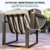 Tuinmeubelset voor 4 personen weerbestendige balkonmeubelset met 2 zits sofa, stoel zitkussen bijzettafel outdoor zitgroep terrasmeubelen tuinlounge voor tuin balkon lichtgrijs 6