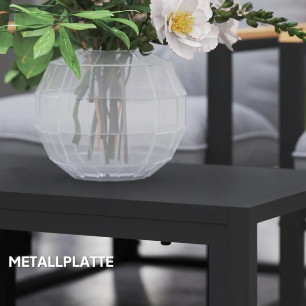 Tuinmeubelset voor 4 personen weerbestendige balkonmeubelset met 2 zits sofa, stoel zitkussen bijzettafel outdoor zitgroep terrasmeubelen tuinlounge voor tuin balkon lichtgrijs 8