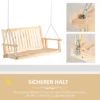 Tuinschommel voor 2 personen, schommelbank van massief hout, hangbank voor patio terras achtertuin, 117 x 69 x 60 cm, rustiek ontwerp 6