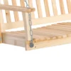 Tuinschommel voor 2 personen, schommelbank van massief hout, hangbank voor patio terras achtertuin, 117 x 69 x 60 cm, rustiek ontwerp 9