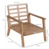 Tuinstoelen 2 delige set comfortabele tuinstoelen met kussens, gemaakt van populierenhout, voor balkon & tuin, 66x77,5x74,5 cm 4