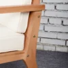 Tuinstoelen 2 delige set comfortabele tuinstoelen met kussens, gemaakt van populierenhout, voor balkon & tuin, 66x77,5x74,5 cm 8
