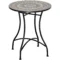 Tuintafel mozaïektafel rond bistrotafel met keramiek mozaïekplaat in groen beige wit Ø60cm voor tuin balkon terras 1