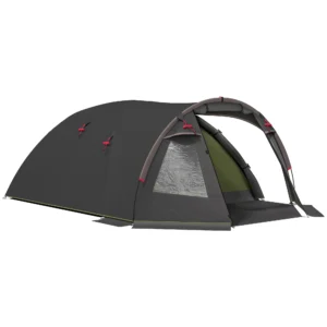 Tunnel tent voor 4 personen licht, stabiel waterdicht uv 50+ camping tent met luifel dubbele deur venster, grondzeil familie tent met 3000mm waterkolom tent voor camping reis trekking tuin 1
