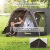 Tunnel tent voor 4 personen licht, stabiel waterdicht uv 50+ camping tent met luifel dubbele deur venster, grondzeil familie tent met 3000mm waterkolom tent voor camping reis trekking tuin 8