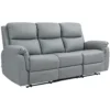 Tv fauteuil relaxfauteuil met ligfunctie, 3 zitsbank tv fauteuil met pocketvering, bioscoopstoel met dubbele ligstoel, voetensteun, snelle montage voor woonkamer, donkergrijs 1