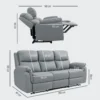 Tv fauteuil relaxfauteuil met ligfunctie, 3 zitsbank tv fauteuil met pocketvering, bioscoopstoel met dubbele ligstoel, voetensteun, snelle montage voor woonkamer, donkergrijs 4
