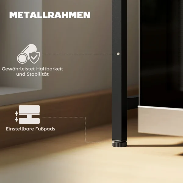 Uitbreidbaar magnetronrek magnetronstandaard met 3 haken keukenrek magnetronhouder van metaal, zwart 7