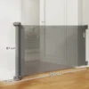 Uitschuifbaar trapbeschermingshek 0 136cm 87 cm hoog deurbeschermingshek trapbeschermingsrooster afscheidingshek traphek voor huisdieren deurhek beschermingshek geschikt voor trappen deuren binnen & buiten 4