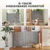 Uitschuifbaar trapbeschermingshek 0 136cm 87 cm hoog deurbeschermingshek trapbeschermingsrooster afscheidingshek traphek voor huisdieren deurhek beschermingshek geschikt voor trappen deuren binnen & buiten 5