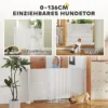 Uitschuifbaar trapbeschermingshek 0 136cm 87 cm hoog deurbeschermingshek trapbeschermingsrooster afscheidingshek traphek voor huisdieren deurhek beschermingshek geschikt voor trappen deuren binnen & buiten 5