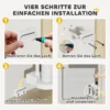 Uitschuifbaar trapbeschermingshek 0 136cm 87 cm hoog deurbeschermingshek trapbeschermingsrooster afscheidingshek traphek voor huisdieren deurhek beschermingshek geschikt voor trappen deuren binnen & buiten 6