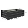 Verhoogd bed 2 delige set, plantenbak, bloembak, roestvrij bloempot, bloempot voor terras, balkon, verzinkt staal, donkergrijs, 100 x 60 x 30 cm 4