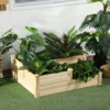Verhoogd bed 3 traps plantenbed bloembak kruidenbed plantentrap gemaakt van sparrenhout in natuurlijke kleur voor tuin & balkon 2