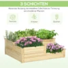 Verhoogd bed 3 traps plantenbed bloembak kruidenbed plantentrap gemaakt van sparrenhout in natuurlijke kleur voor tuin & balkon 5