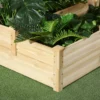 Verhoogd bed 3 traps plantenbed bloembak kruidenbed plantentrap gemaakt van sparrenhout in natuurlijke kleur voor tuin & balkon 8