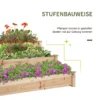 Verhoogd bed 3 traps plantenbed kruidenbed bloementrap voor balkon & tuin van natuurlijk sparrenhout 124x124x56 cm 8