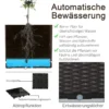 Verhoogd bloembed 4 delig plantenbak met afvoergaten rattan look diy bruin 40x40x44cm ideaal voor tuin en balkon 6