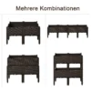 Verhoogd bloembed 4 delig plantenbak met afvoergaten rattan look diy bruin 40x40x44cm ideaal voor tuin en balkon 7