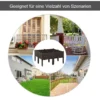 Verhoogd bloembed 4 delig plantenbak met afvoergaten rattan look diy bruin 40x40x44cm ideaal voor tuin en balkon 8