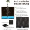 Verhoogd bloembed 6 delig plantenbak rattan look met afvoergaten diy bruin 40x40x44cm voor tuin & balkon 6