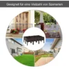 Verhoogd bloembed 6 delig plantenbak rattan look met afvoergaten diy bruin 40x40x44cm voor tuin & balkon 8