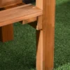 Verhoogd bloembed met klimrek bloembak op wielen met plank van massief hout voor terras en tuin in bruin 79x29x130cm 9