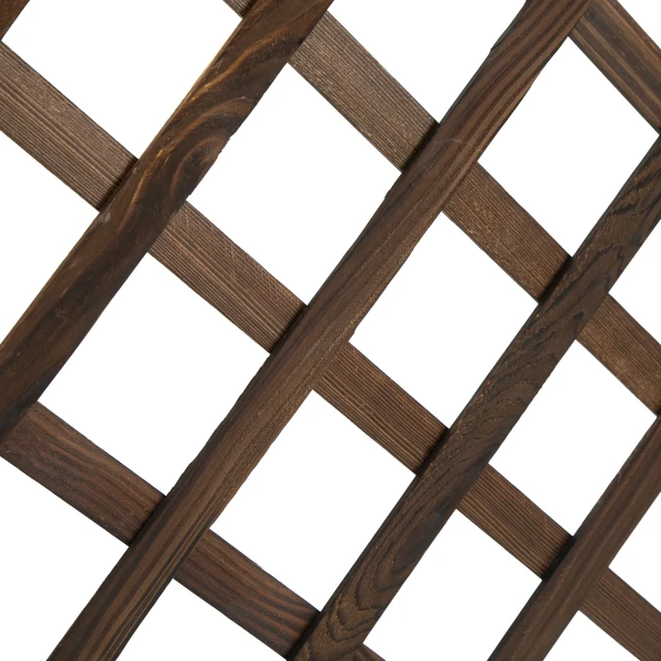 Verhoogd bloembed met klimrek bloembak van hout 72,5x31,5x149,5cm ideaal voor klimplanten & rozen in de tuin 10