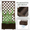 Verhoogd bloembed met klimrek bloembak van hout 72,5x31,5x149,5cm ideaal voor klimplanten & rozen in de tuin 6