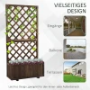 Verhoogd bloembed met klimrek bloembak van hout 72,5x31,5x149,5cm ideaal voor klimplanten & rozen in de tuin 7