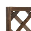 Verhoogd bloembed met klimrek bloembak van hout 72,5x31,5x149,5cm ideaal voor klimplanten & rozen in de tuin 9