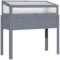 Verhoogd houten bed met vroege oogst 2 in 1 kas voor tomaten & groentebed, polycarbonaat grijs 120x54x112/122cm 1