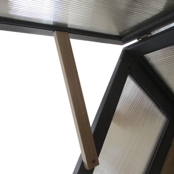Verhoogd houten bed met vroege oogst 2 in 1 kas voor tomaten & groentebed, polycarbonaat grijs 120x54x112/122cm 9